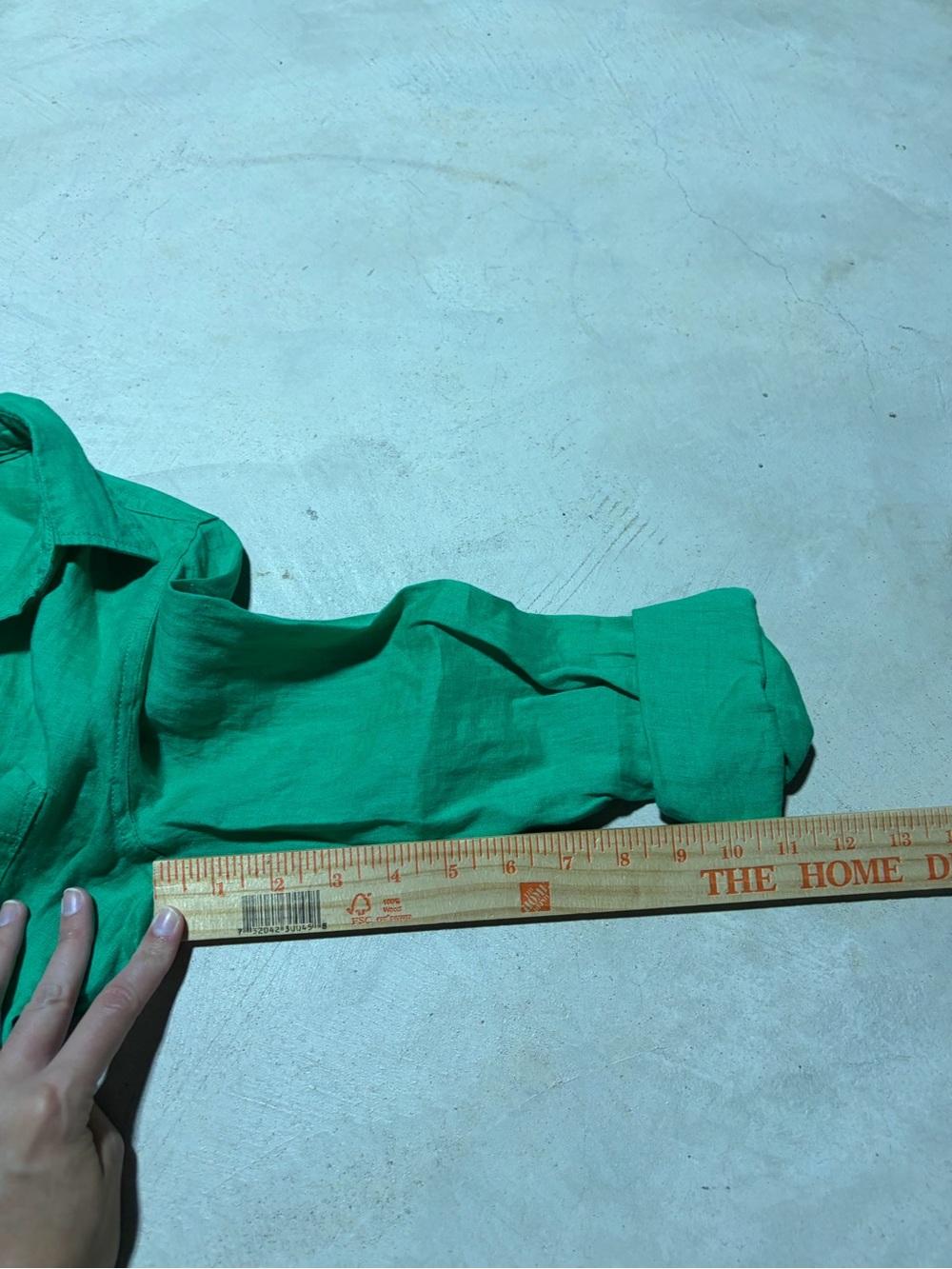 Sigrid Olsen Green Button-Down Linen Shirt - Picture 7 of 10